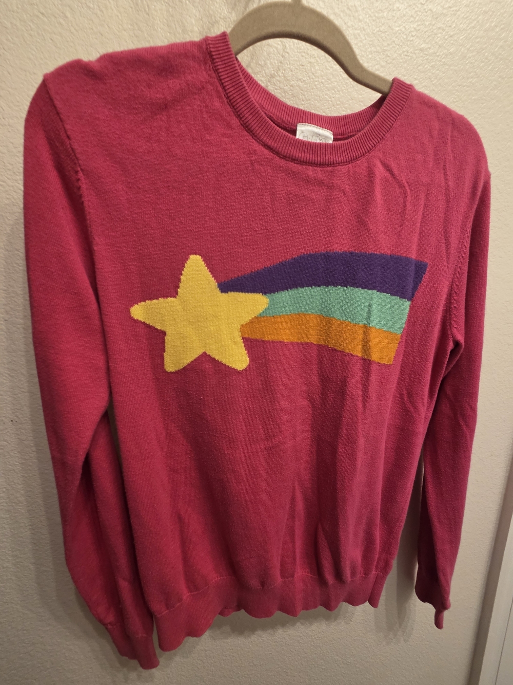 Disney Gravity Falls Pink Star Shooting Rainbow Sweatshirt